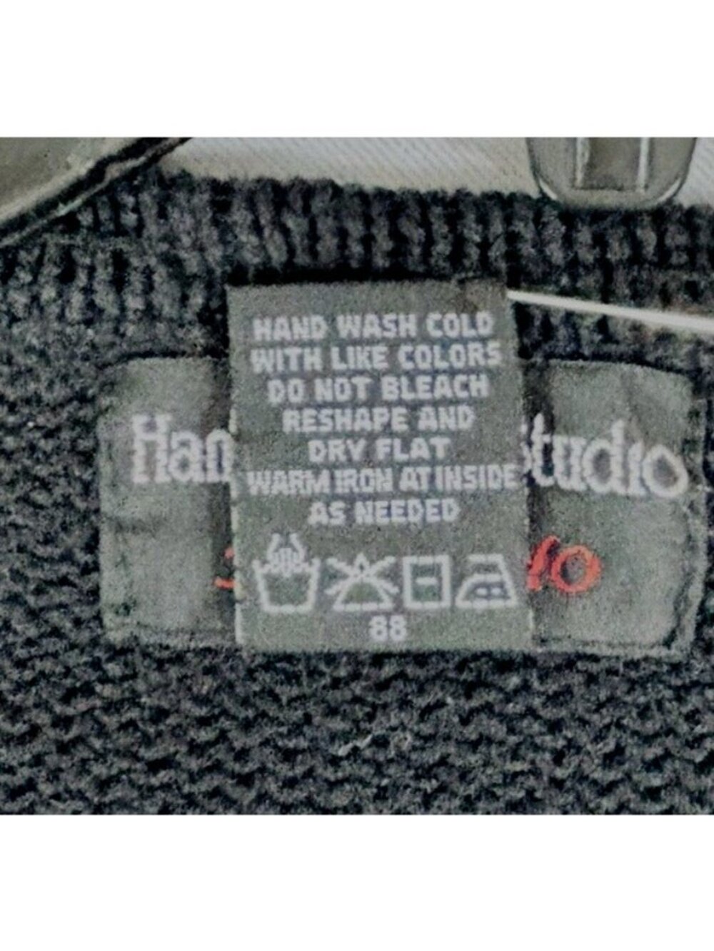 Hampshire Studio Ugly Christmas Sweater Black Cardigan Bells Snowflake Ivy Sz PM - Picture 5 of 9